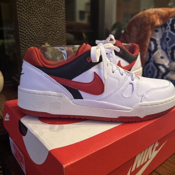 New Size 11.5 Nike FB1362-102 Men\'s Full Force Low Shoes Sneaker Red White main image 10